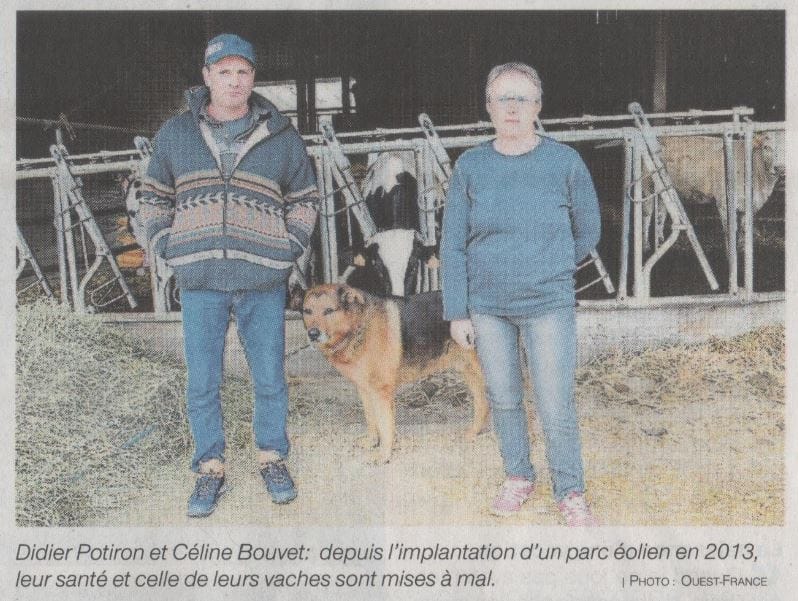 Éleveurs de Nozay proche du parc éolien