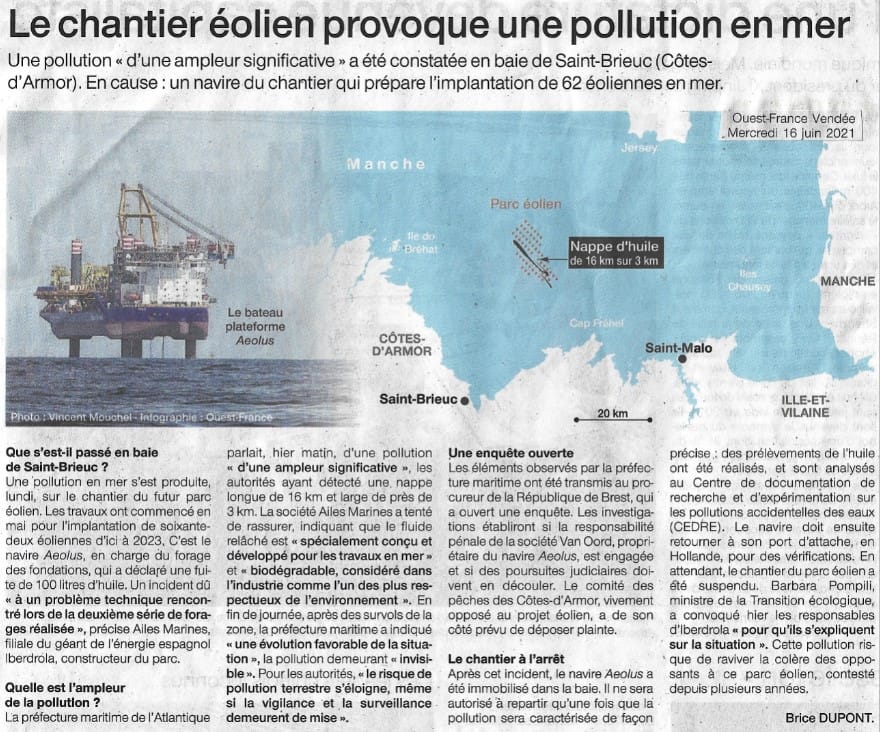 Article Ouest France du 16/06/21